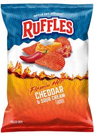 Ruffles Cheese mega cruch Flaming hot
